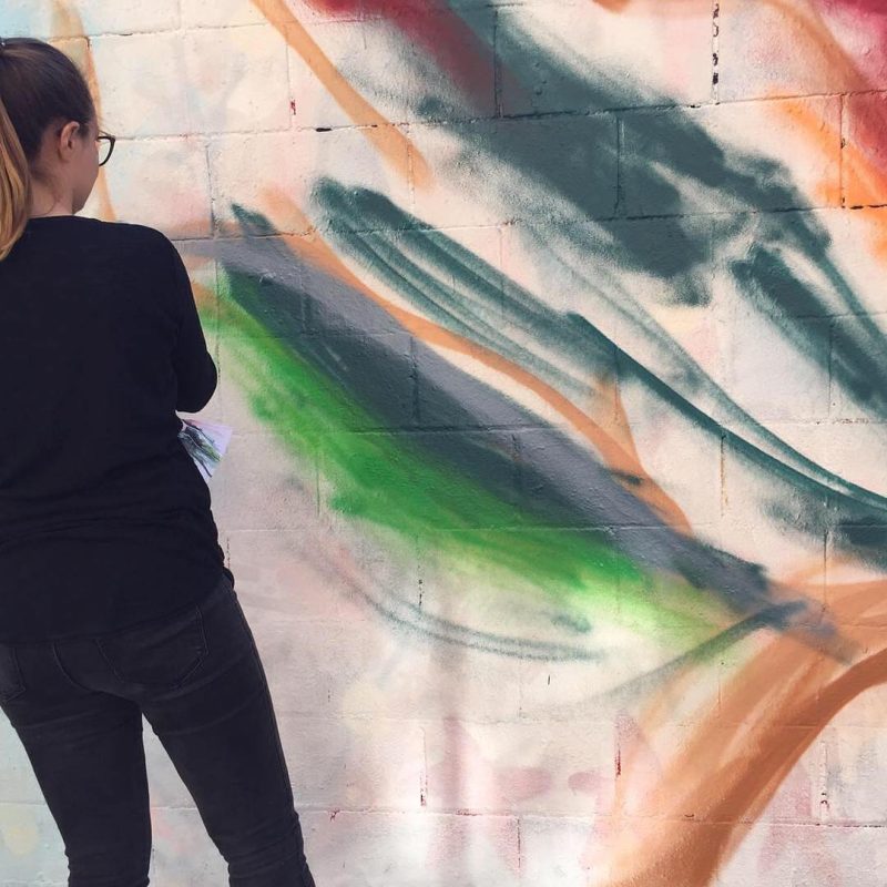 Street art- Mi primera cara grande con spray!! #graffiti #streetart #streetartbarcelona #murosli (1)